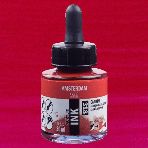 Talens Amsterdam Acrylic Ink 30ml 318 Carmine - 318 Carmine