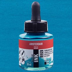 Amsterdam - Talens Amsterdam Acrylic Ink 30ml 522 Turquoise Blue