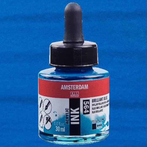 Talens Amsterdam Acrylic Ink 30ml 564 Brilliant Blue - 564 Brilliant Blue