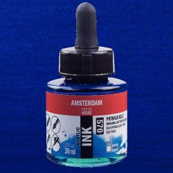 Amsterdam - Talens Amsterdam Acrylic Ink 30ml 570 Phthalo Blue