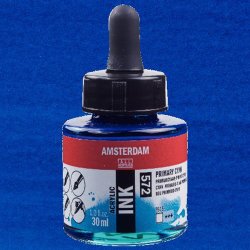 Amsterdam - Talens Amsterdam Acrylic Ink 30ml 572 Primary Cyan