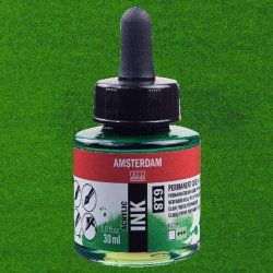 Amsterdam - Talens Amsterdam Acrylic Ink 30ml 618 Permanent Green Light