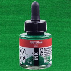 Amsterdam - Talens Amsterdam Acrylic Ink 30ml 619 Permanent Green Deep