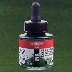 Amsterdam - Talens Amsterdam Acrylic Ink 30ml 622 Olive Green Deep