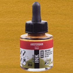 Amsterdam - Talens Amsterdam Acrylic Ink 30ml 803 Deep Gold