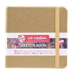 Talens Art Creation Sketch Book 12x12cm 140g 80 Yaprak Metalik Renkler - Thumbnail