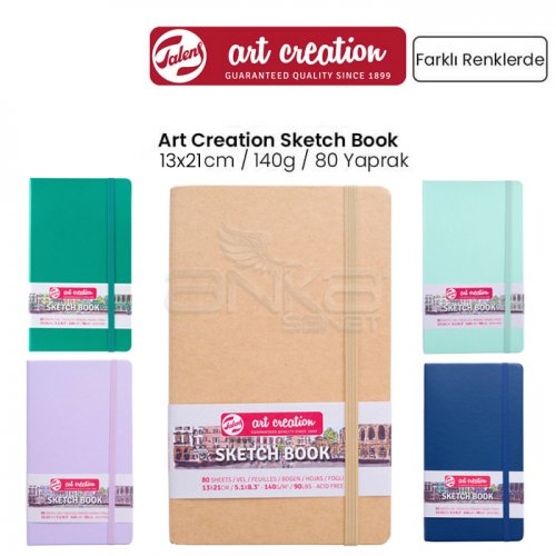 Talens Art Creation Sketch Book 13x21cm 140g 80 Yaprak Pastel Renkler