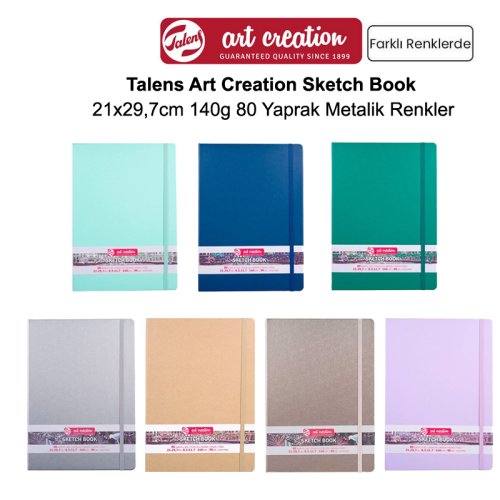 Talens Art Creation Sketch Book 21x29,7cm 140g 80 Yaprak Metalik Renkler