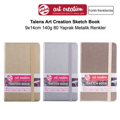 Talens Art Creation Sketch Book 9x14cm 140g 80 Yaprak Metalik Renkler