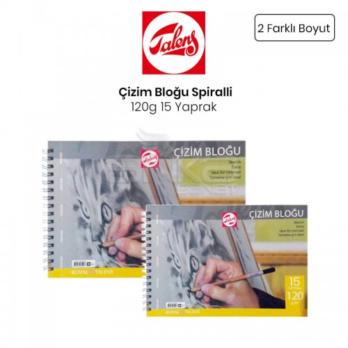 Talens Çizim Bloğu Spiralli 120g 15 Yaprak