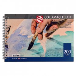 Talens - Talens Çok Amaçlı Blok Spiralli 200g 25x35cm 15 Yaprak