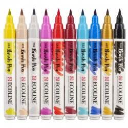 Talens Ecoline Brush Pen 10lu Set Stilist 9808 - Thumbnail