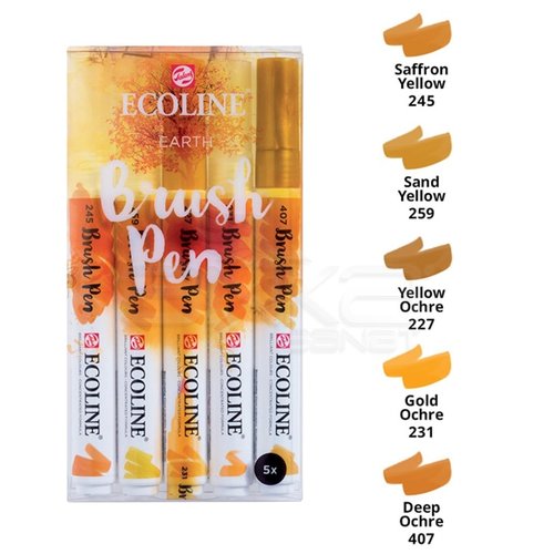 Talens Ecoline Brush Pen 5li Set Toprak Tonlar