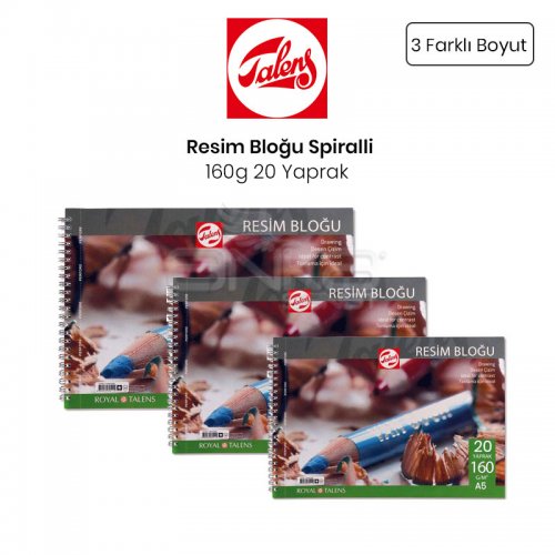 Talens Resim Bloğu Spiralli 160g 20 Yaprak