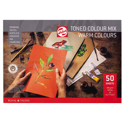 Talens Toned Colour Mix Warm Çok Amaçlı Sanatsal Blok 180g 50 Yaprak - Thumbnail