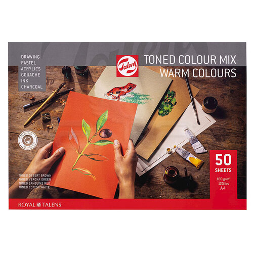 Talens Toned Colour Mix Warm Çok Amaçlı Sanatsal Blok 180g 50 Yaprak