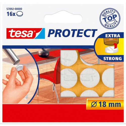 Tesa Protect Çizilmeyi Önleyici Keçe Beyaz 16lı 18mm 57892-00000