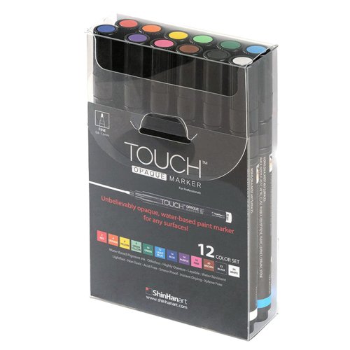 Touch Opaque Marker 12 Colors Set-Fine