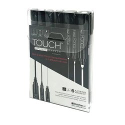 Touch - Touch Opaque Marker 6 Colors Black White