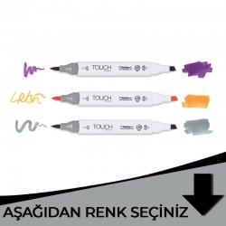 Touch - Touch Twin Brush Marker Çift Uçlu Marker Gri Tonlar