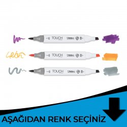 Touch - Touch Twin Brush Marker Çift Uçlu Marker Mavi Tonlar