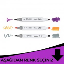 Touch - Touch Twin Brush Marker Çift Uçlu Marker Mor Tonlar