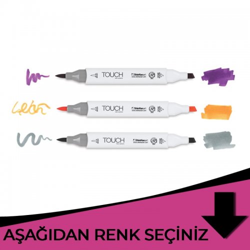 Touch Twin Brush Marker Çift Uçlu Marker Pembe Tonlar