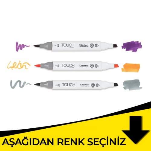 Touch Twin Brush Marker Çift Uçlu Marker Sarı Tonlar