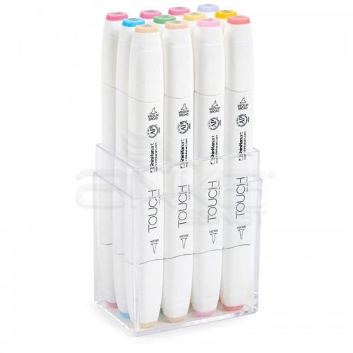 Touch Twin Brush Marker Kalem 12li Set Pastel Renkler