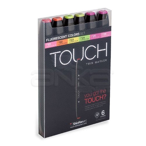 Touch Twin Marker Kalem 6lı Set Fluorescent Colors