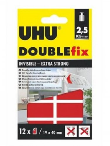 Uhu Doublefix Şeffaf Güçlü Montaj Bantı Şerit 19mmx40mm