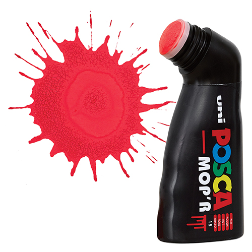 Uni Posca PCM-22 MopR Poster Marker Kalem 3-19mm Kırmızı - Kırmızı