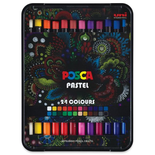 Uni Posca Yağlı Pastel Boya Kalem Seti 24lü