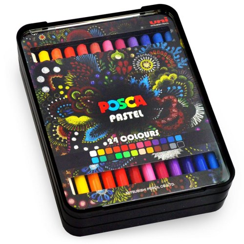 Uni Posca Yağlı Pastel Boya Kalem Seti 24lü