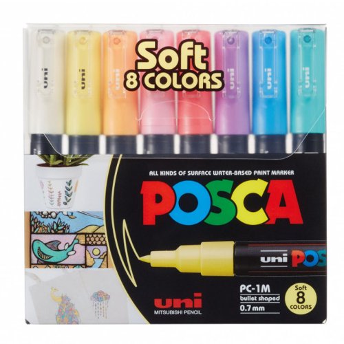 Uni Posca Marker PC-1M/8C Soft Renkler 8li