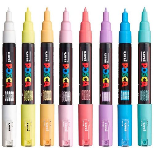 Uni Posca Marker PC-1M/8C Soft Renkler 8li