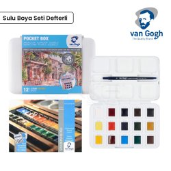 Van Gogh - Talens Van Gogh Sulu Boya Seti 12+3 Defter Hediyeli