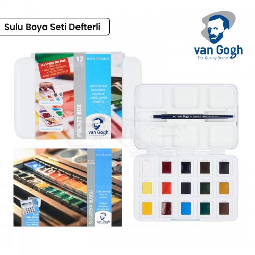 Talens Van Gogh Sulu Boya Seti 12+3 Defter Hediyeli