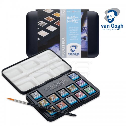 Van Gogh Sulu Boya Seti 12 Yarım Tablet Metalik Renkler