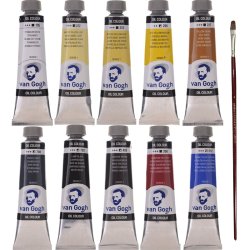 Anka Art - Van Gogh Yağlı Boya 40ml Set 1 10lu + Fırça Hediyeli