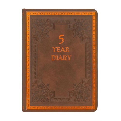 Victorias Journals 5 Yıllık Tarihsiz Ajanda Vintage Old Book Kod:5524