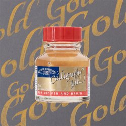 Marabu - Winsor & Newton Calligraphy Mürekkebi 30ml Gold 283