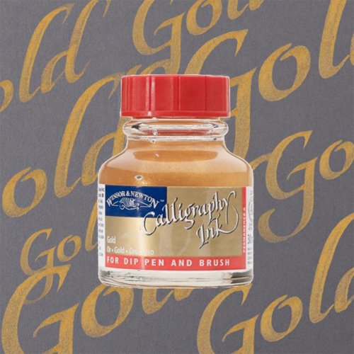 Winsor & Newton Calligraphy Mürekkebi 30ml Gold 283 - 283 Gold