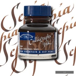 Winsor&Newton - Winsor & Newton Calligraphy Mürekkebi 30ml Sepia 609