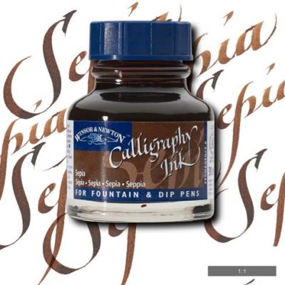 Winsor & Newton Calligraphy Mürekkebi 30ml Sepia 609 - 609 Sepia