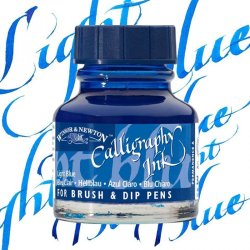 Marabu - Winsor & Newton Calligraphy Mürekkebi 30ml Light Blue 350