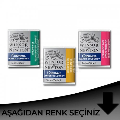 Winsor & Newton Cotman Sulu Boya 1/2 Tablet Siyah Tonlar