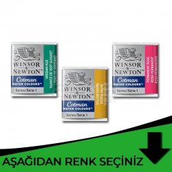 Winsor&Newton - Winsor & Newton Cotman Sulu Boya 1/2 Tablet Yeşil Tonlar