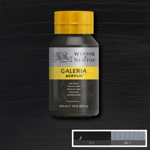 Winsor & Newton Galeria Akrilik Boya 500ml 337 Lamp Black - 337 Lamp Black