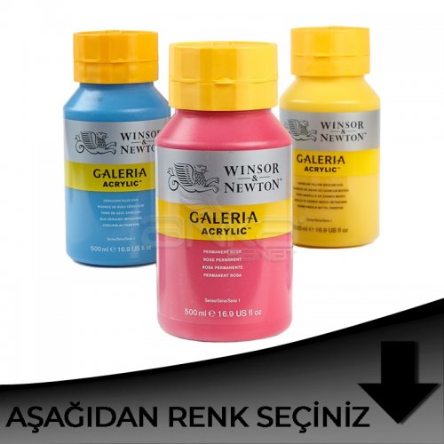 Winsor & Newton Galeria Akrilik Boya 500ml Siyah Tonlar